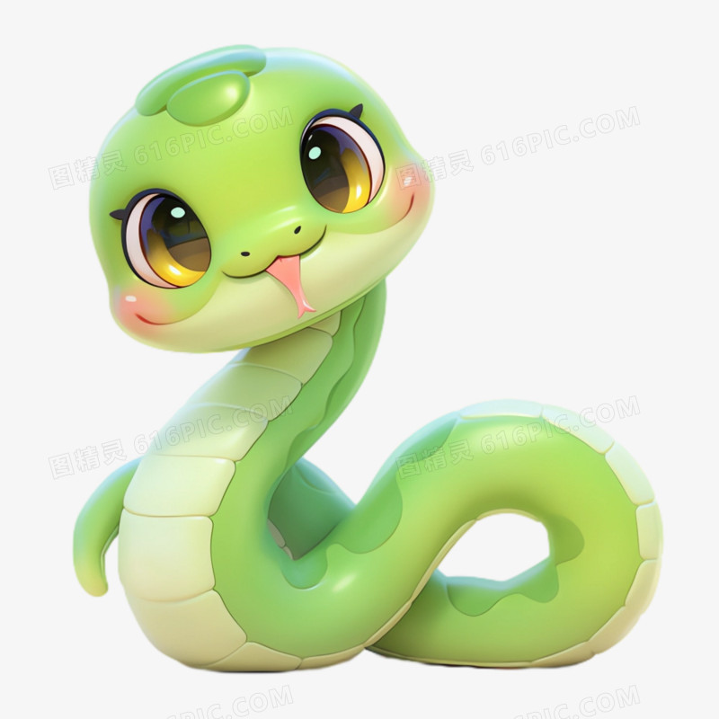 3D立体蛇免抠素材