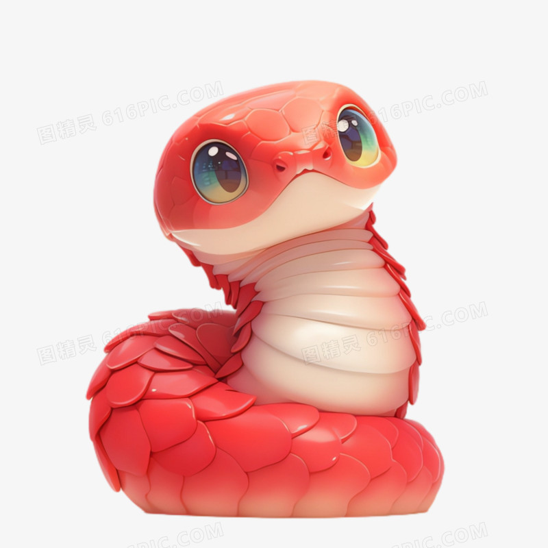 3D立体蛇免抠素材