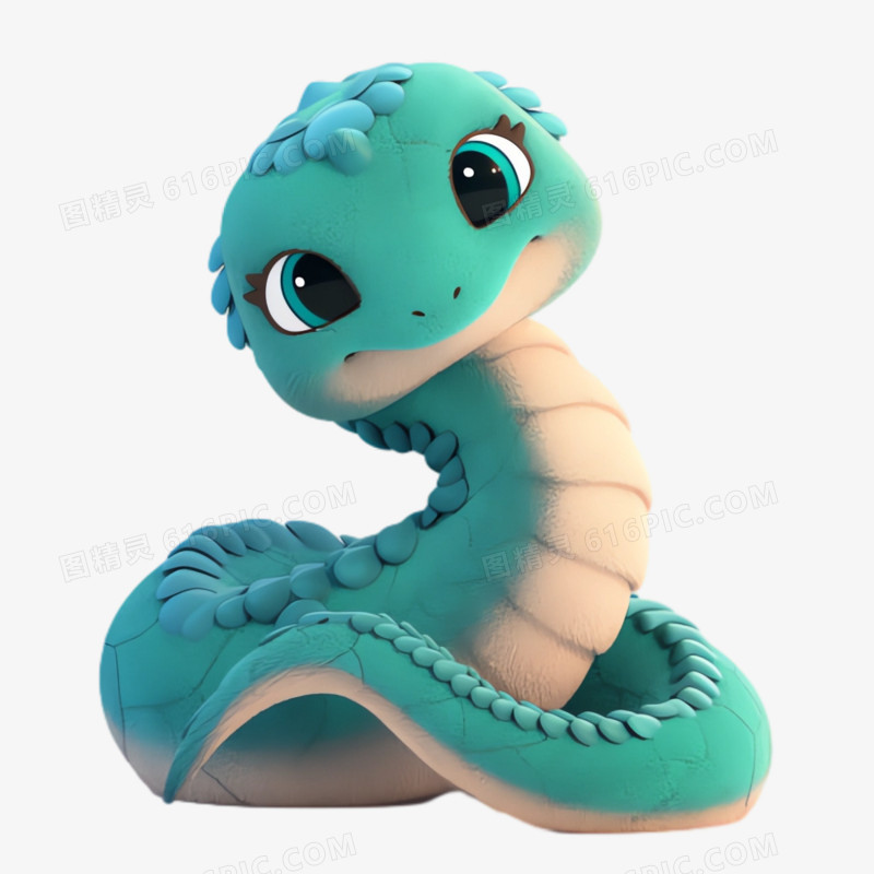 3D立体蛇免抠素材