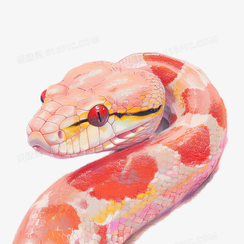插画风蛇头免抠素材