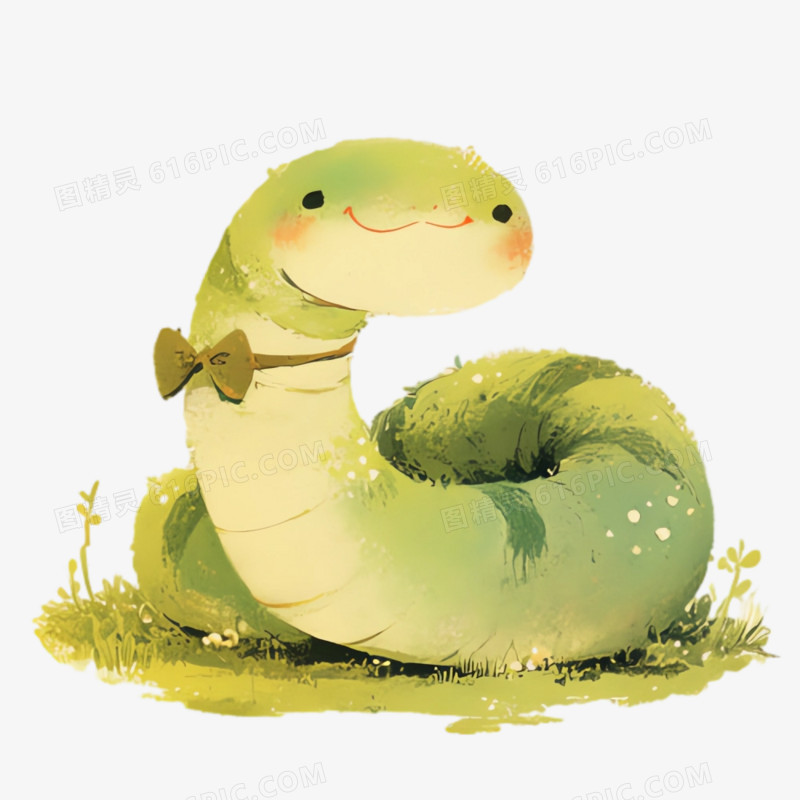 手绘插画蛇免抠素材