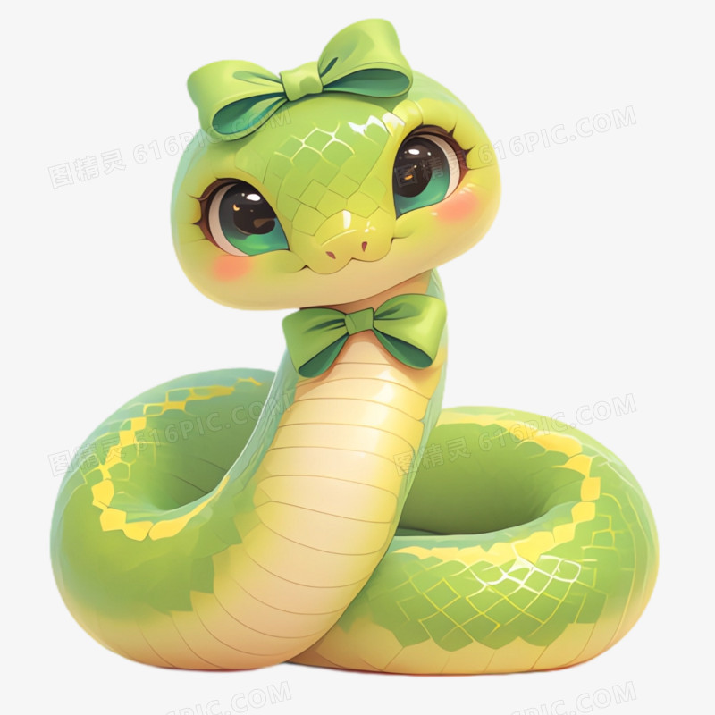 3D立体蛇免抠素材