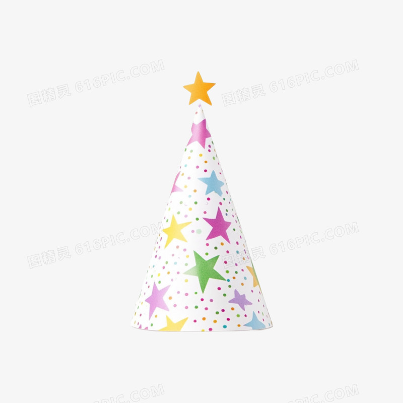 插画风格生日帽生日快乐免抠元素