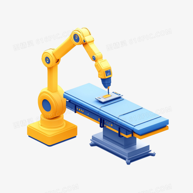 3D风格科技病床的免抠元素