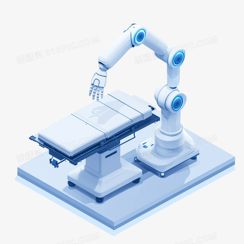 3D风格科技病床的免抠元素