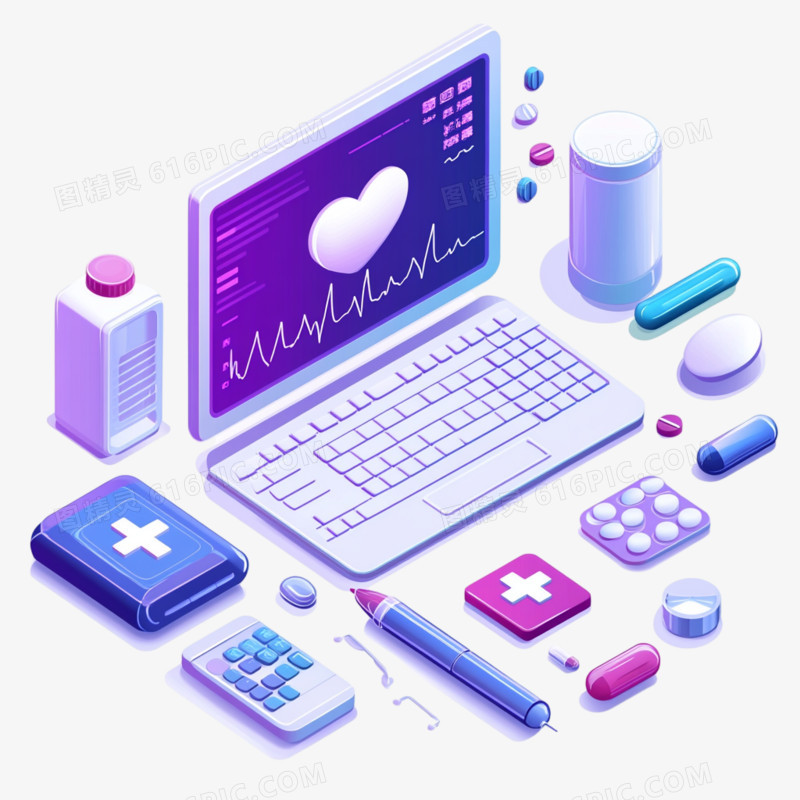 3D电子产品和医疗的创意元素