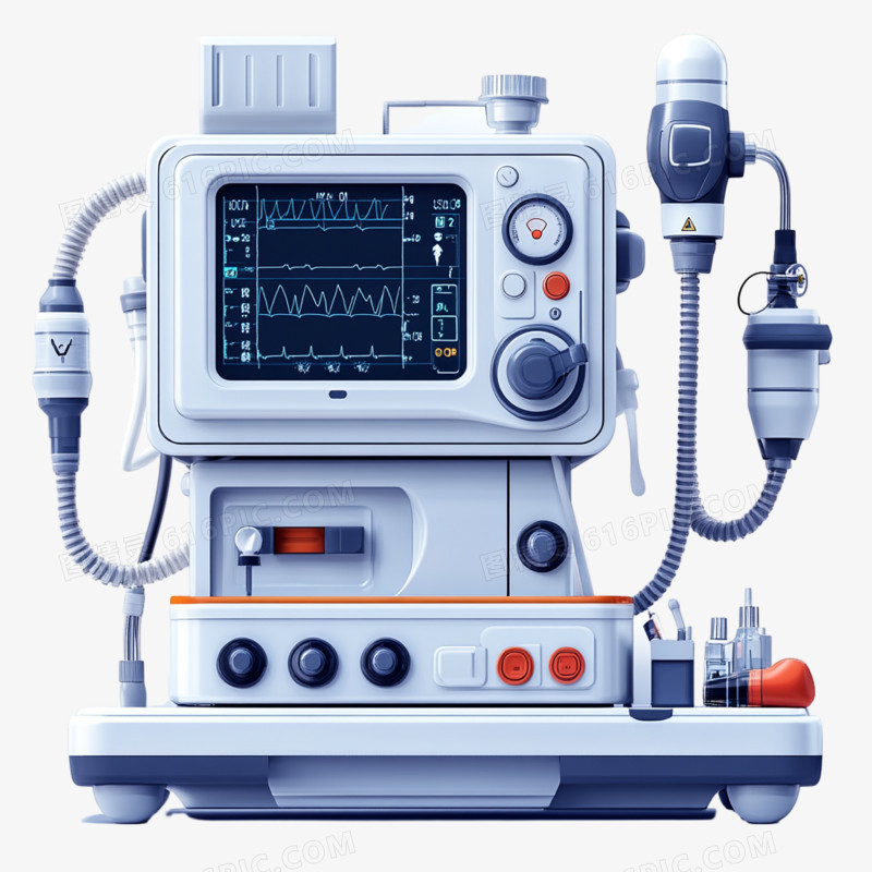 3D医疗器械呼吸机免抠元素