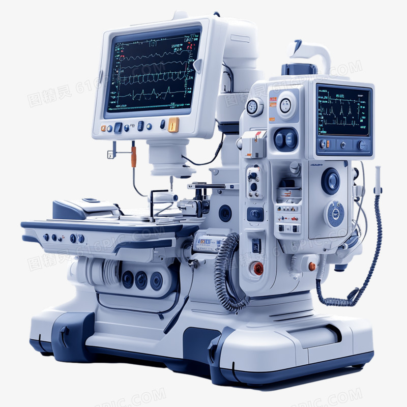 3D医疗器械呼吸机免抠元素