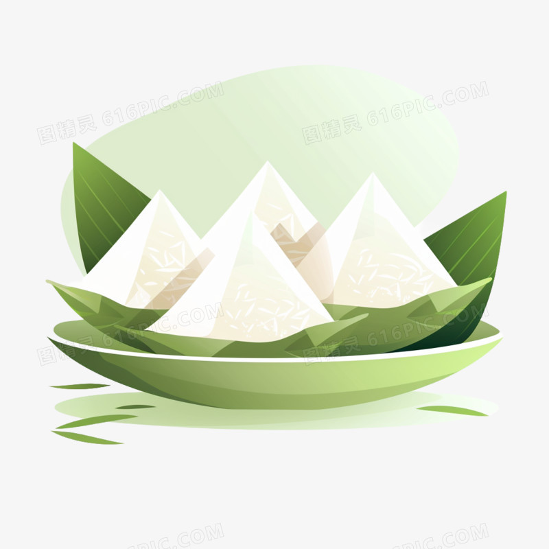 插画风粽子免抠素材