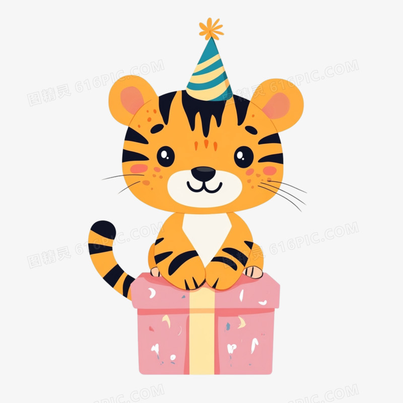 可爱生日小动物免抠元素