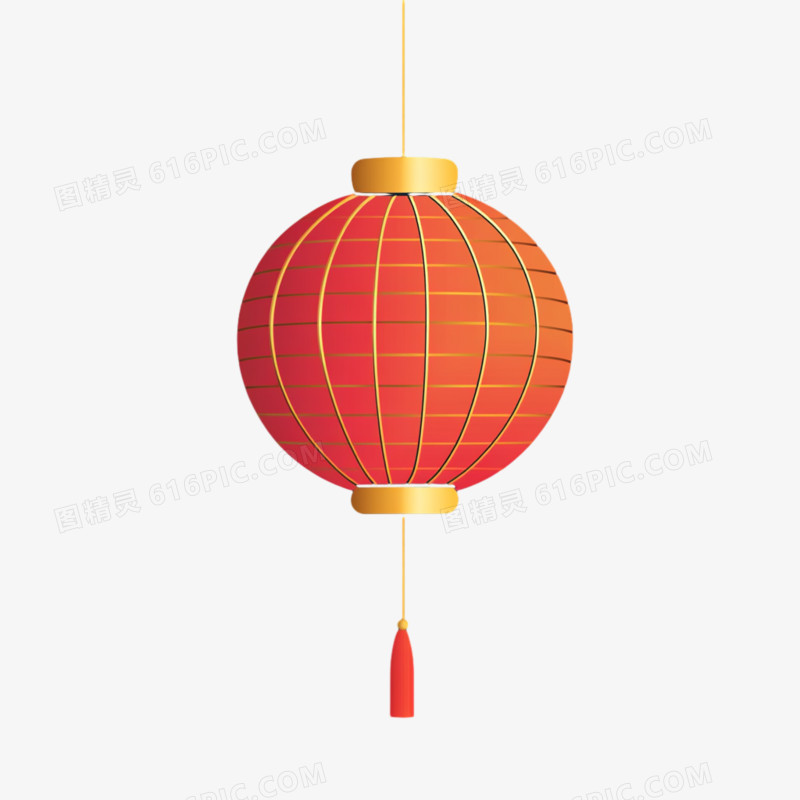 浮雕风格物品灯笼免抠元素