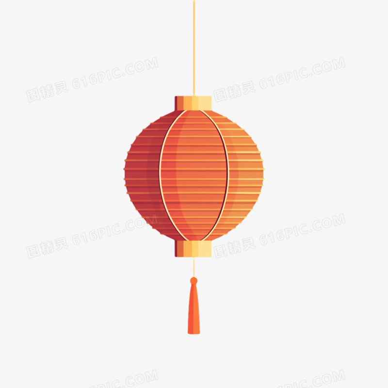 浮雕风格物品灯笼免抠元素