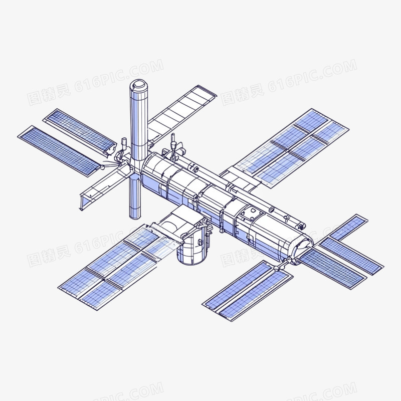 插画卫星人造卫星免抠元素