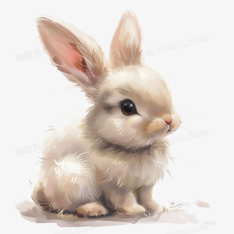 插画风小兔子免抠素材