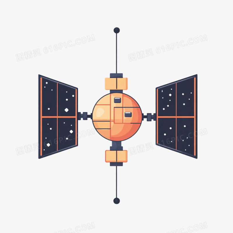 手绘卫星的免抠元素