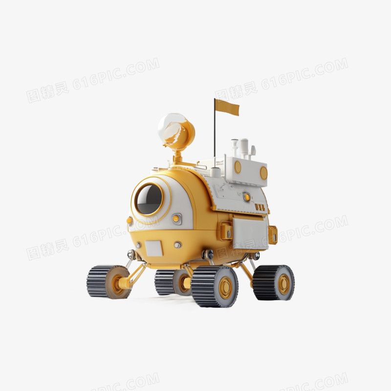 3D风格火星车月球车的免抠元素