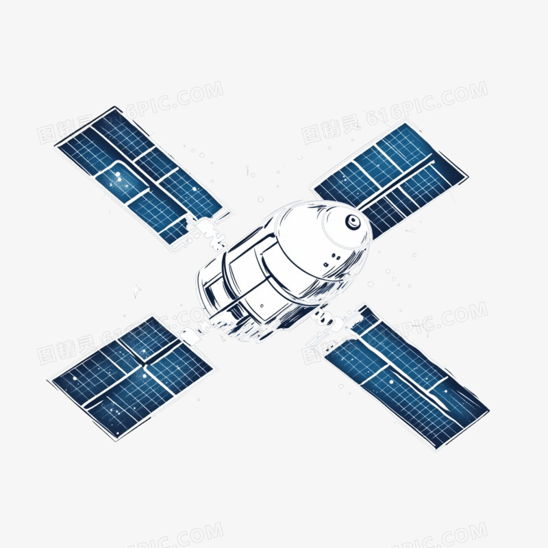 手绘卫星的免抠元素