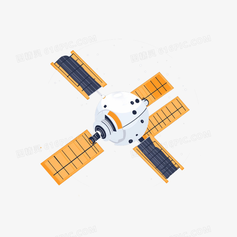 手绘卫星的免抠元素