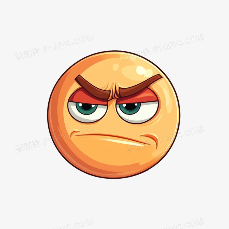 插画黄豆人发愁表情包免抠元素