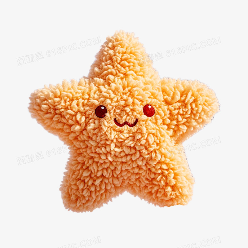 3D毛绒小星星元素