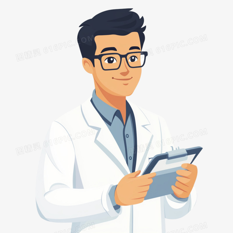 科学家研究物理学家免抠元素