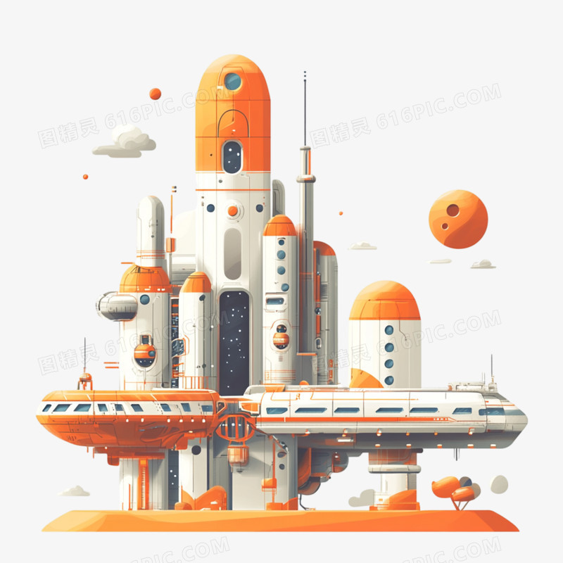 航空卫星星系空间站免抠元素
