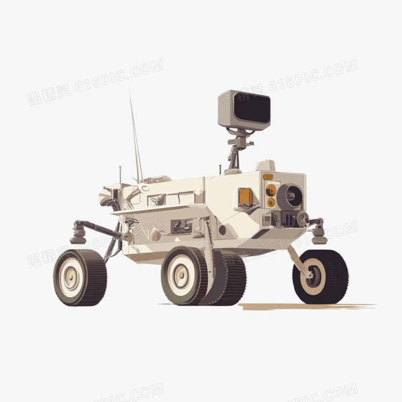 航空卫星星系月球车免抠元素