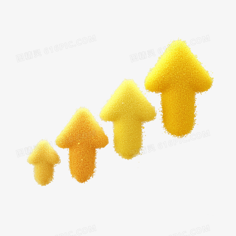 3D插画箭头毛绒箭头免抠元素