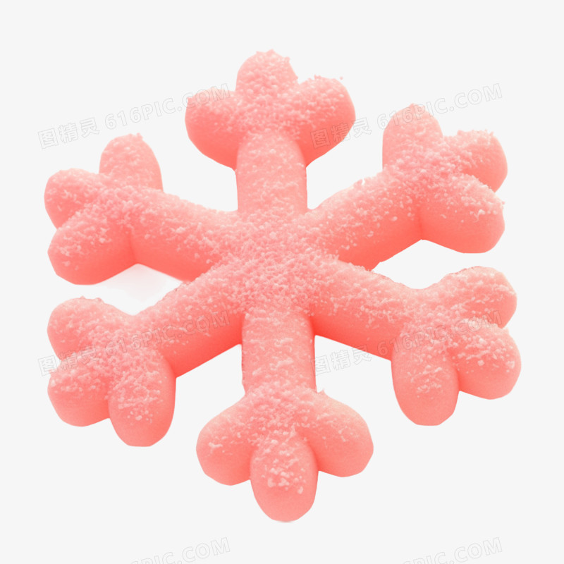 插画雪花毛绒雪花免抠元素