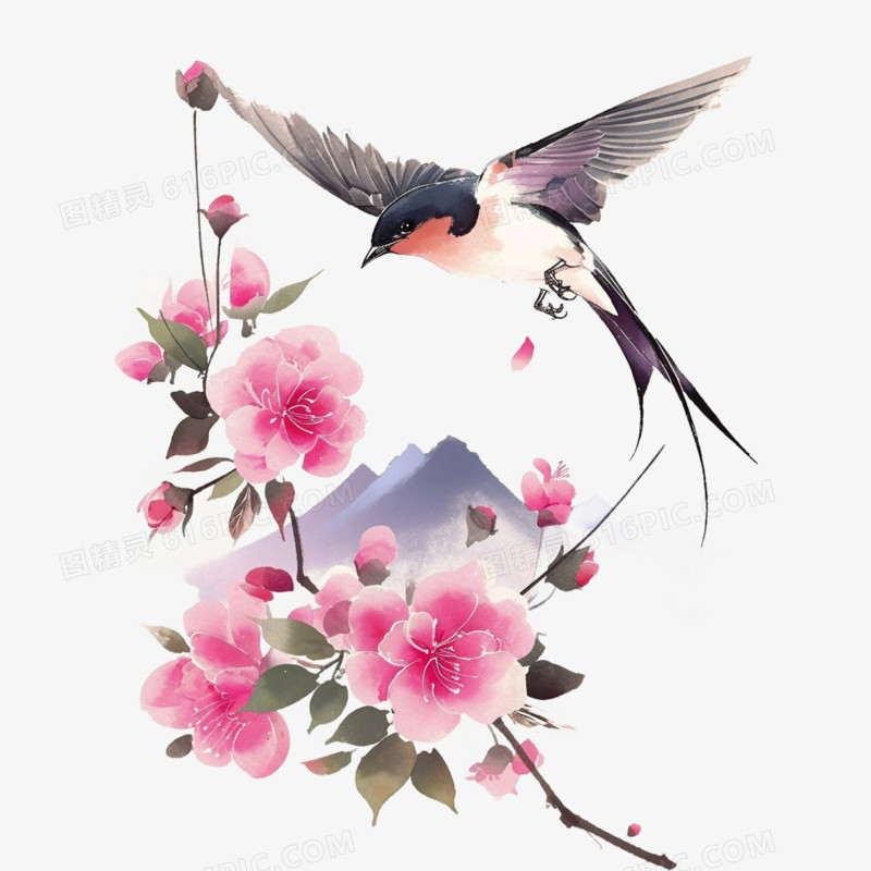 卡通手绘国潮动物免抠元素
