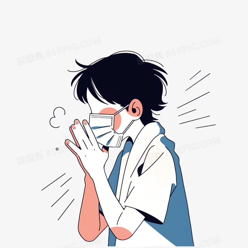 插画疾病感冒免抠元素