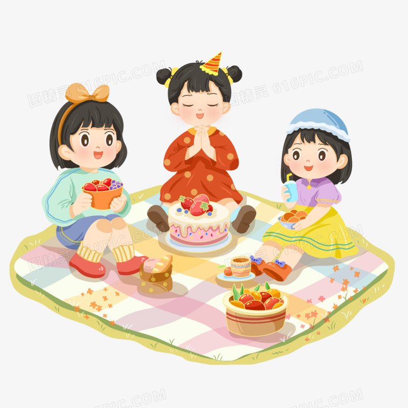 小朋友生日聚会免抠元素