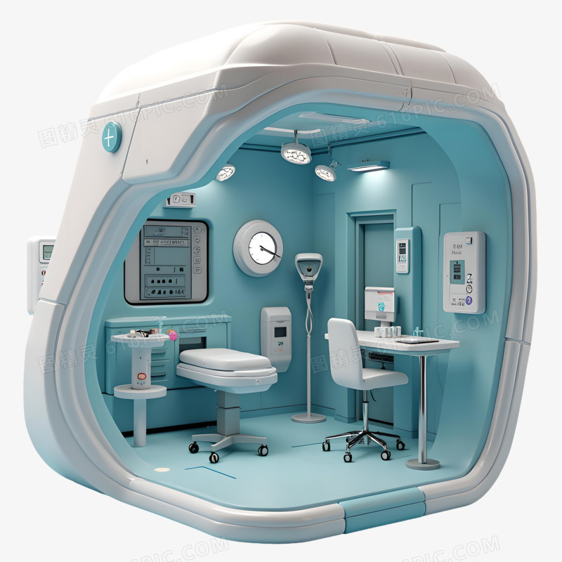 3D医疗办公室场景免抠元素