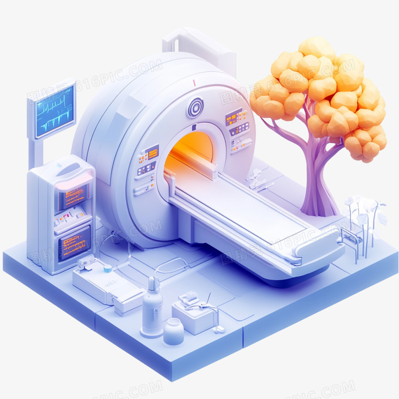 3D风格核磁共振的免抠元素