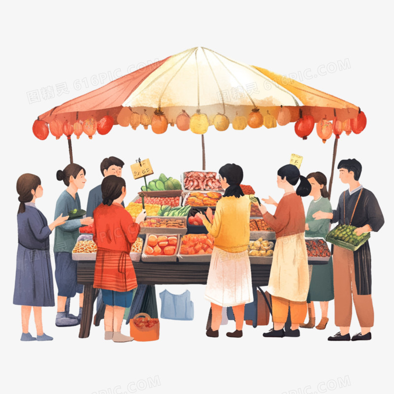 常规早市免抠元素