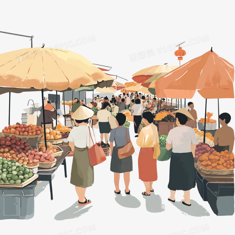 常规早市免抠元素