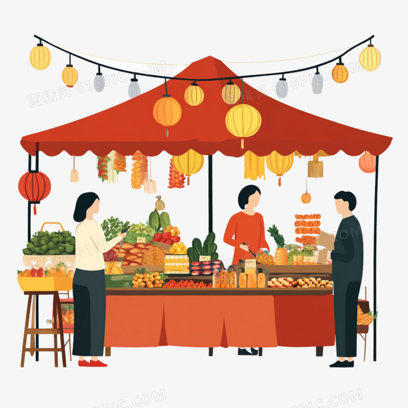 常规晚市免抠元素