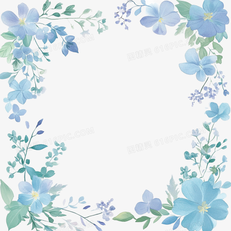 插画边框元素春天边框花朵边框免抠元素
