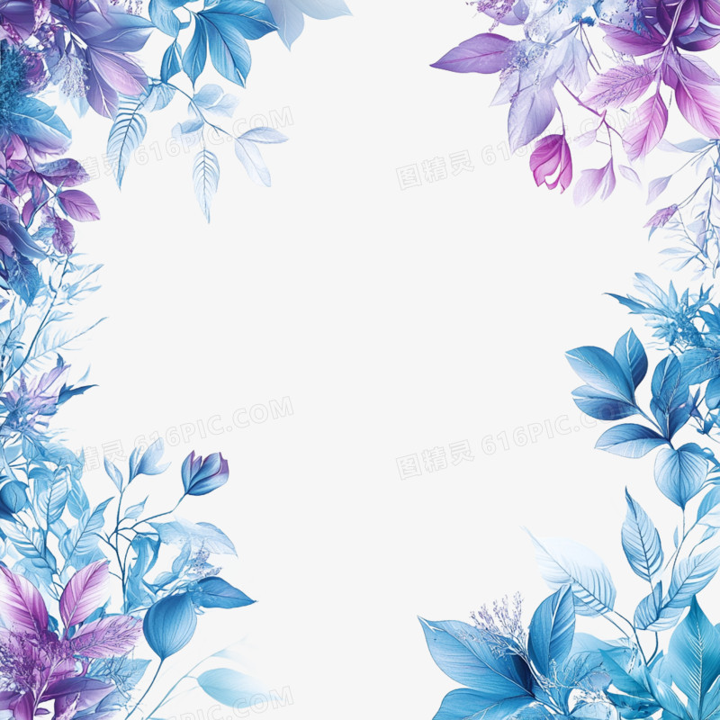 插画边框元素春天边框花朵边框免抠元素