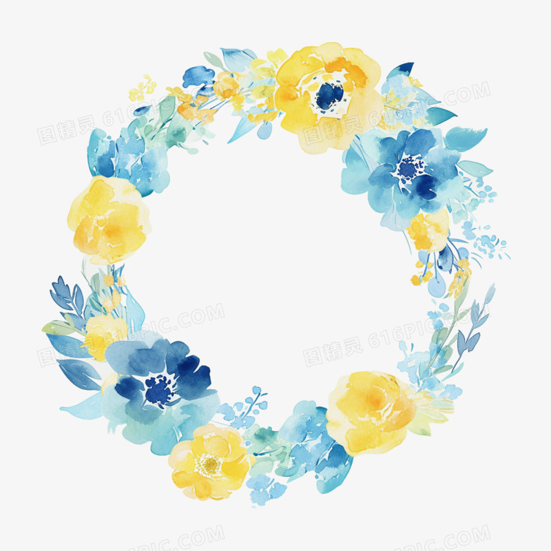 插画边框元素春天边框花朵边框免抠元素