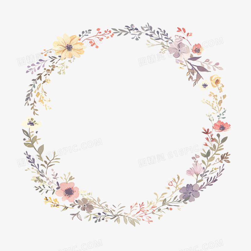 插画边框元素春天边框花朵边框免抠元素