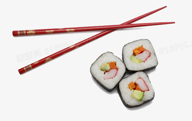 筷子和寿司图片