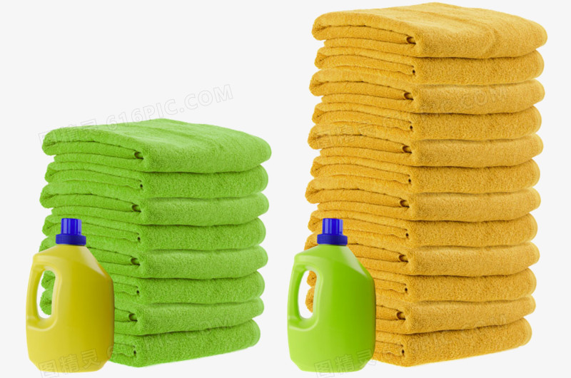 毛巾与洗衣液