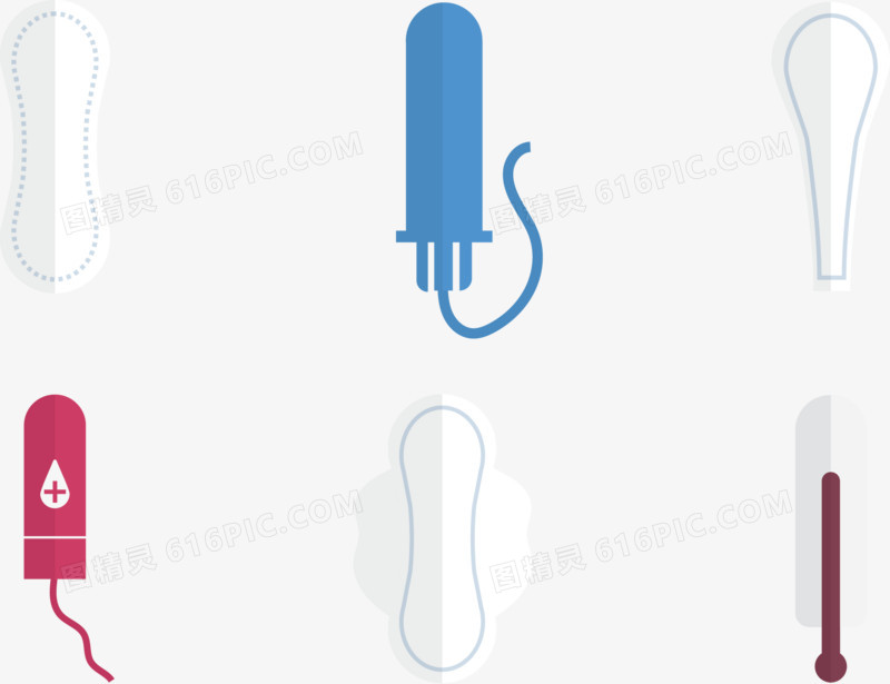 矢量卫生棉条插图