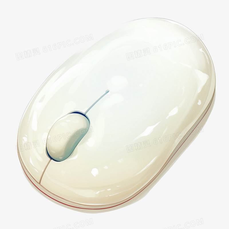 插画膨胀风充气文具办公用品鼠标免抠元素