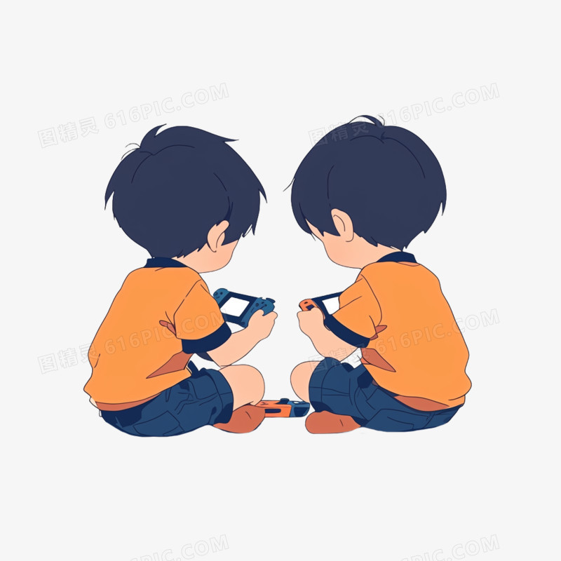 插画生活娱乐玩游戏打游戏免抠元素