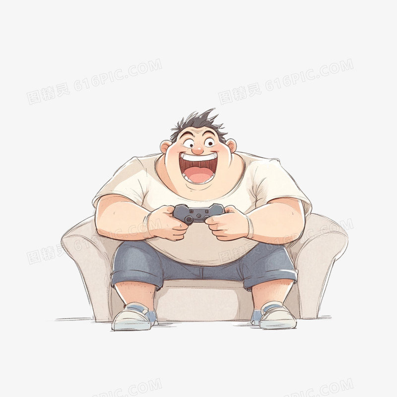 插画生活娱乐玩游戏打游戏免抠元素