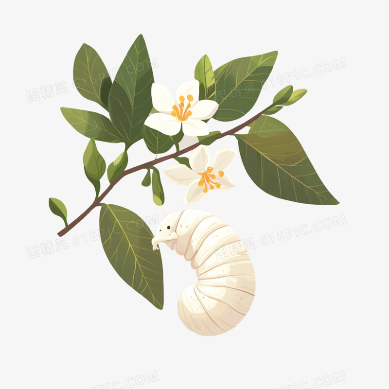 蚕宝宝的免抠元素