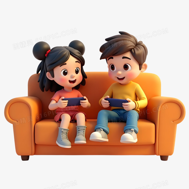 3D生活娱乐玩游戏打游戏免抠素材