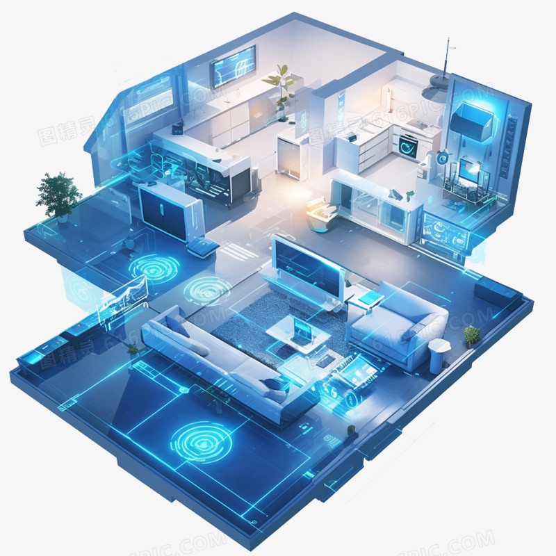 3D房产房屋新房子样板免抠元素